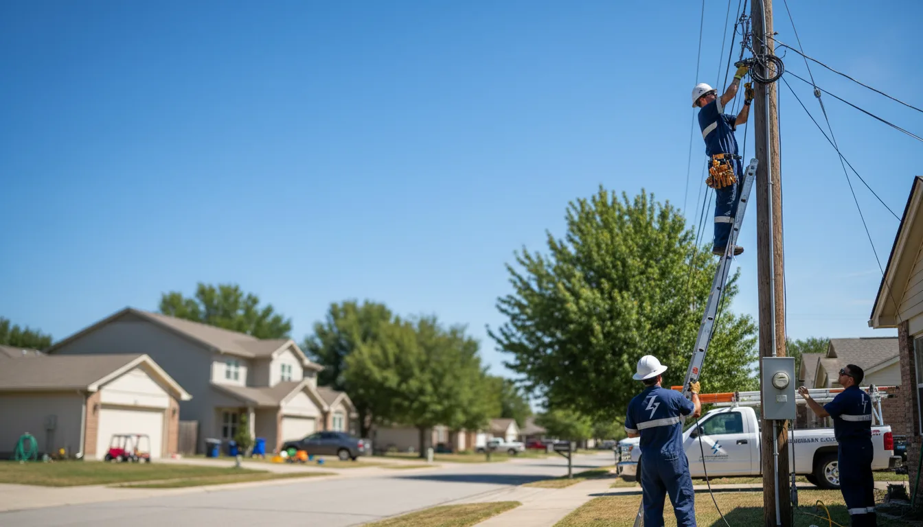 Residential electrician providing installation services in Winston, MO